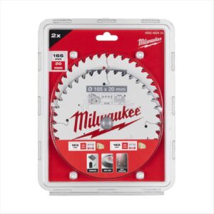Milwaukee Circular Saw Blade Twin Pack, 165mm x 40 teeth